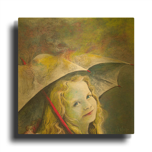 'Rona' By Samedin Asllani Gold Metal Wall Art