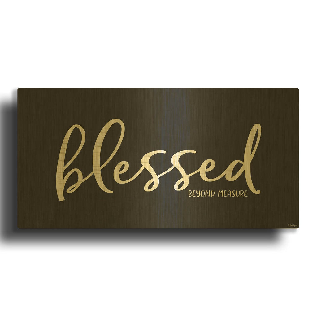 'Blessed' By Susie Boyer Gold Metal Wall Art