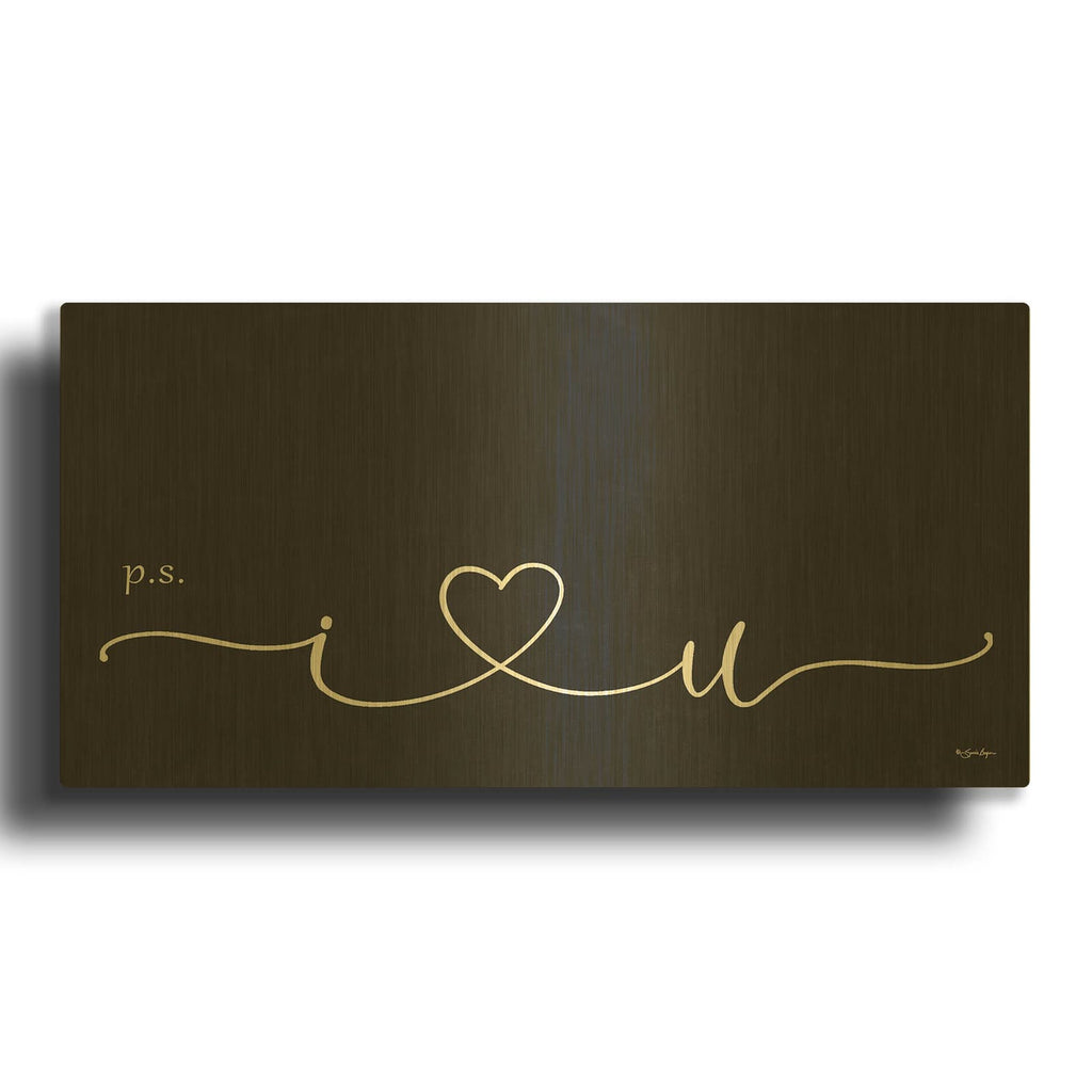 'I Heart You' By Susie Boyer Gold Metal Wall Art