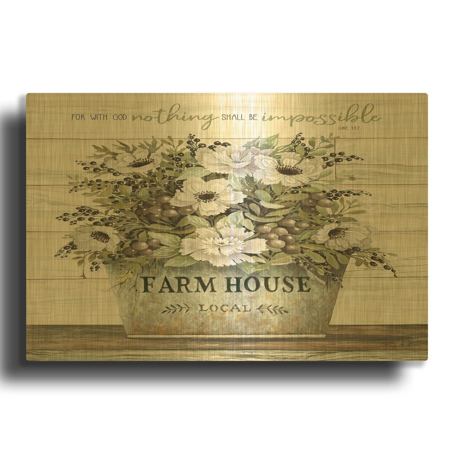 'Nothing Shall Be Impossible' By Cindy Jacobs Gold Metal Wall Art