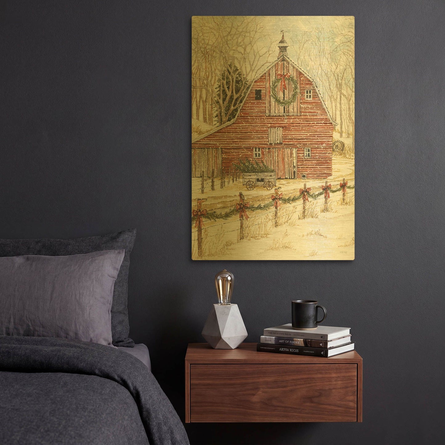 'Ready for the Holidays' By Cindy Jacobs Gold Metal Wall Art