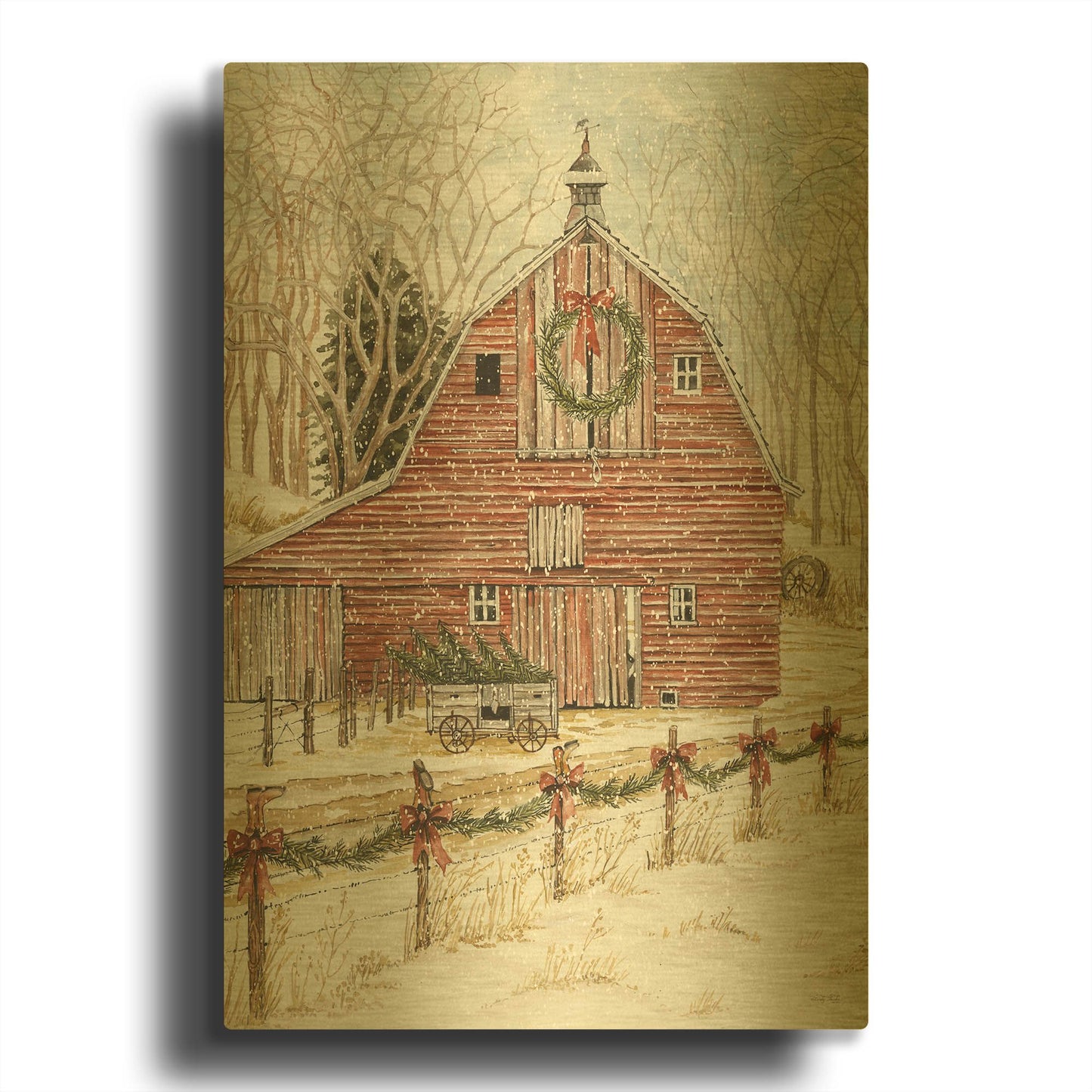 'Ready for the Holidays' By Cindy Jacobs Gold Metal Wall Art