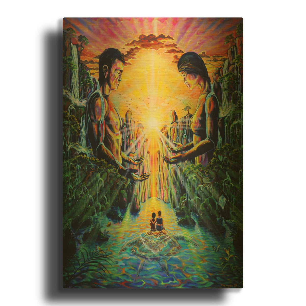 'Veneration' By Jan Kasparec Gold Metal Wall Art