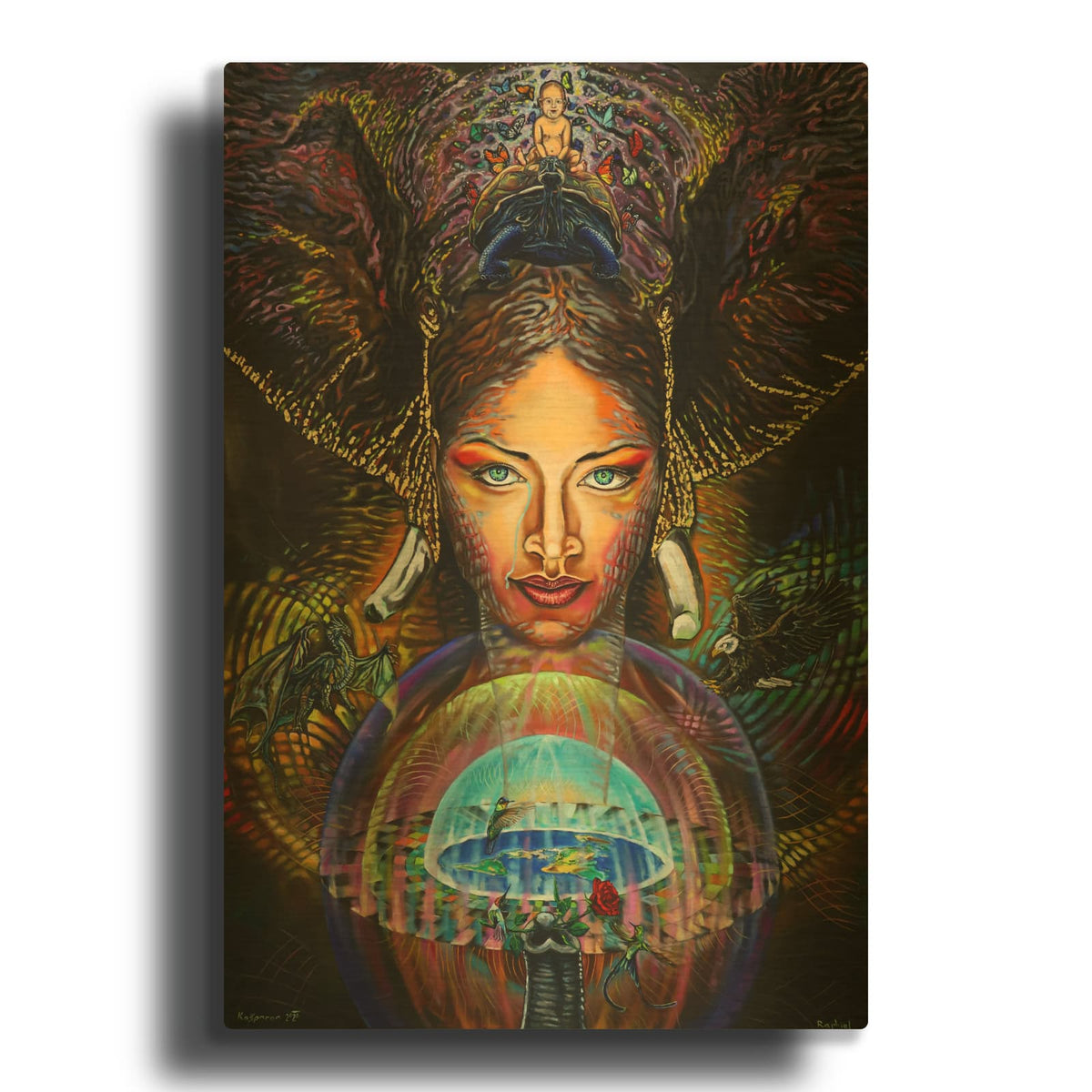 'The Firmament' By Jan Kasparec Gold Metal Wall Art