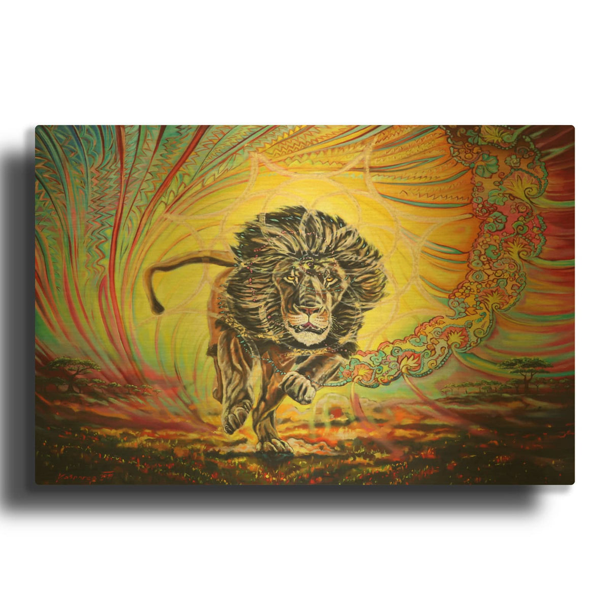 'Strenth And Honor' By Jan Kasparec Gold Metal Wall Art