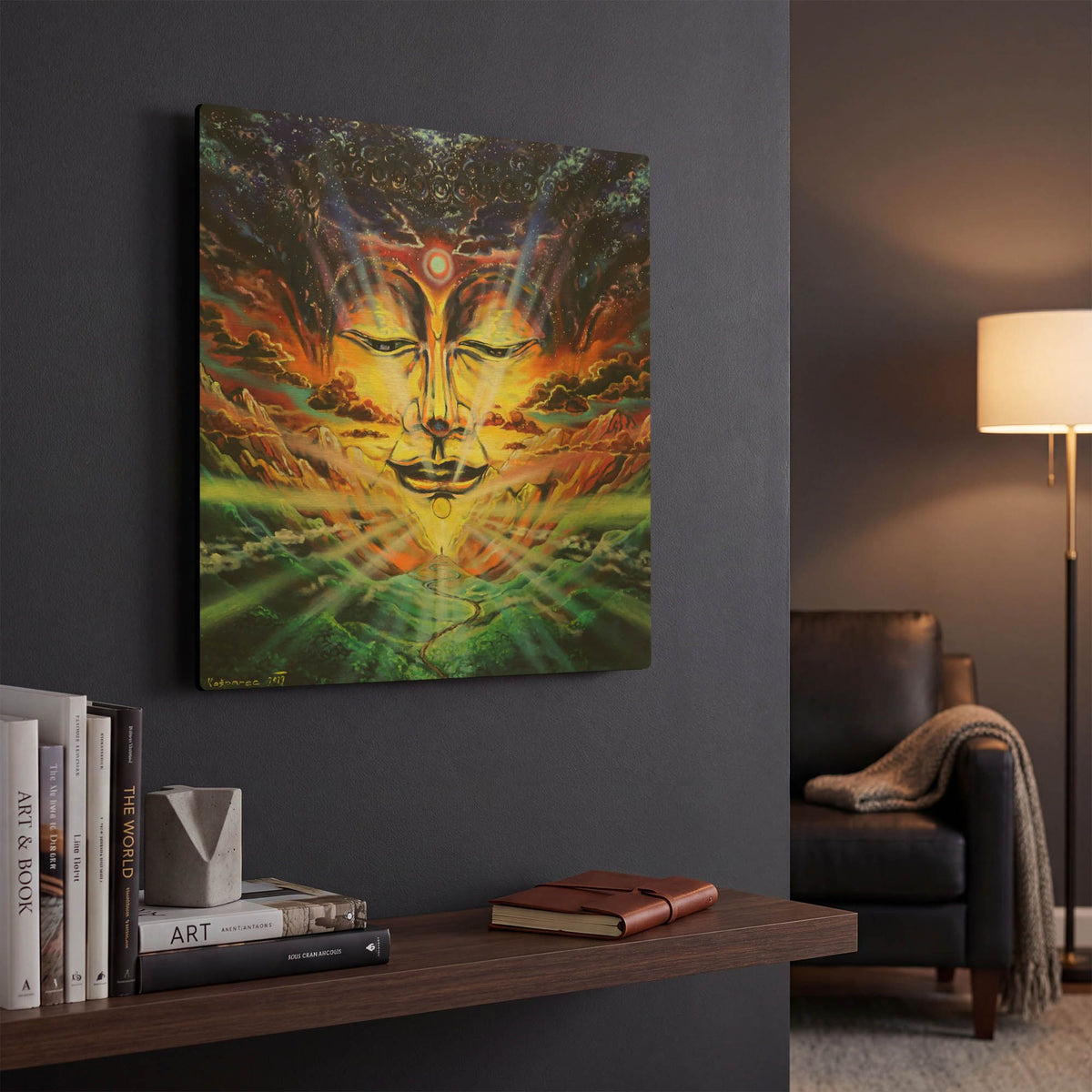 'Peaks And Valleys' By Jan Kasparec Gold Metal Wall Art