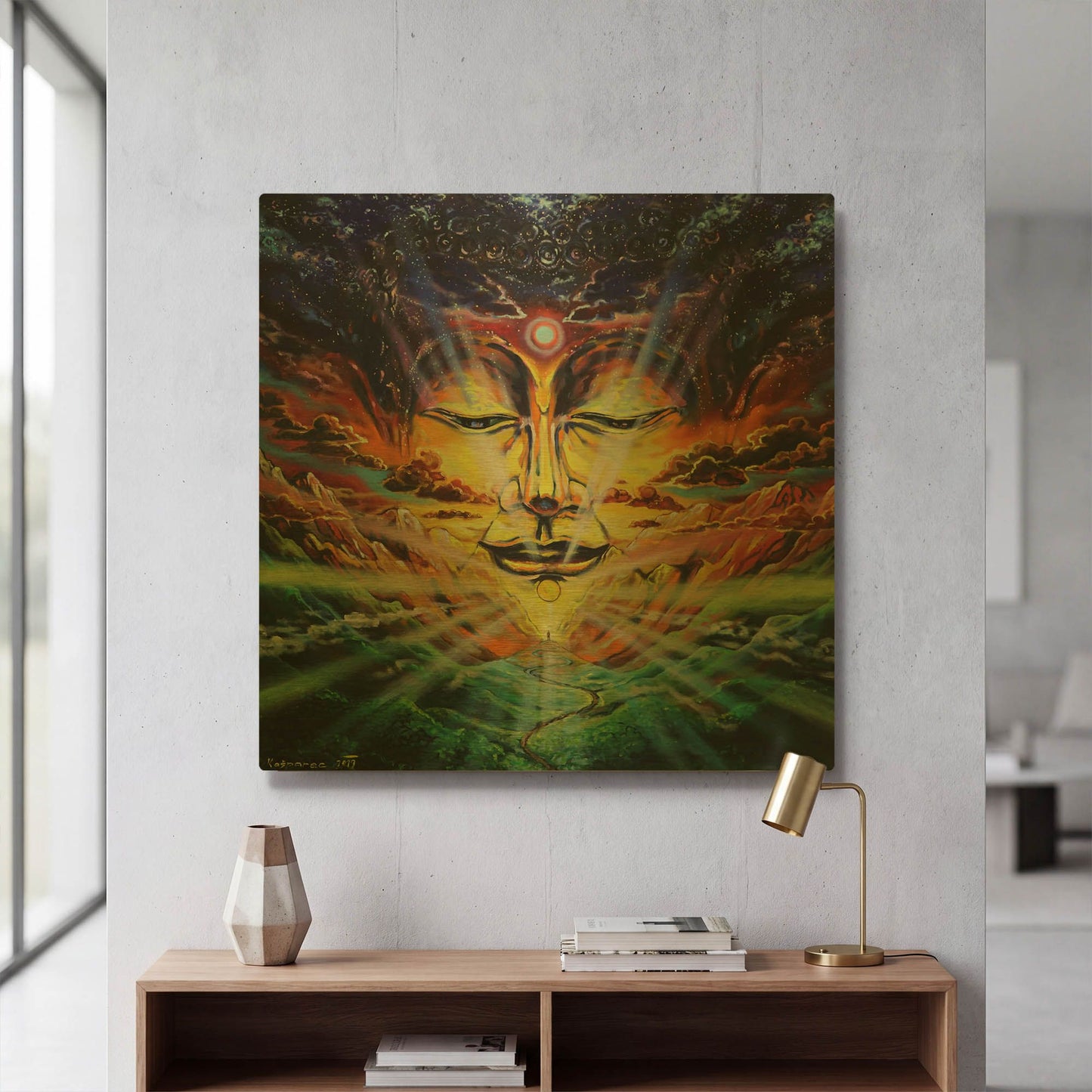 'Peaks And Valleys' By Jan Kasparec Gold Metal Wall Art