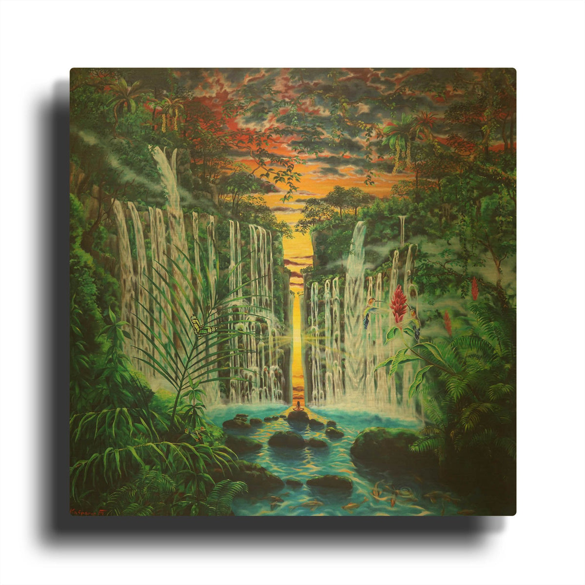 'Paradise' By Jan Kasparec Gold Metal Wall Art