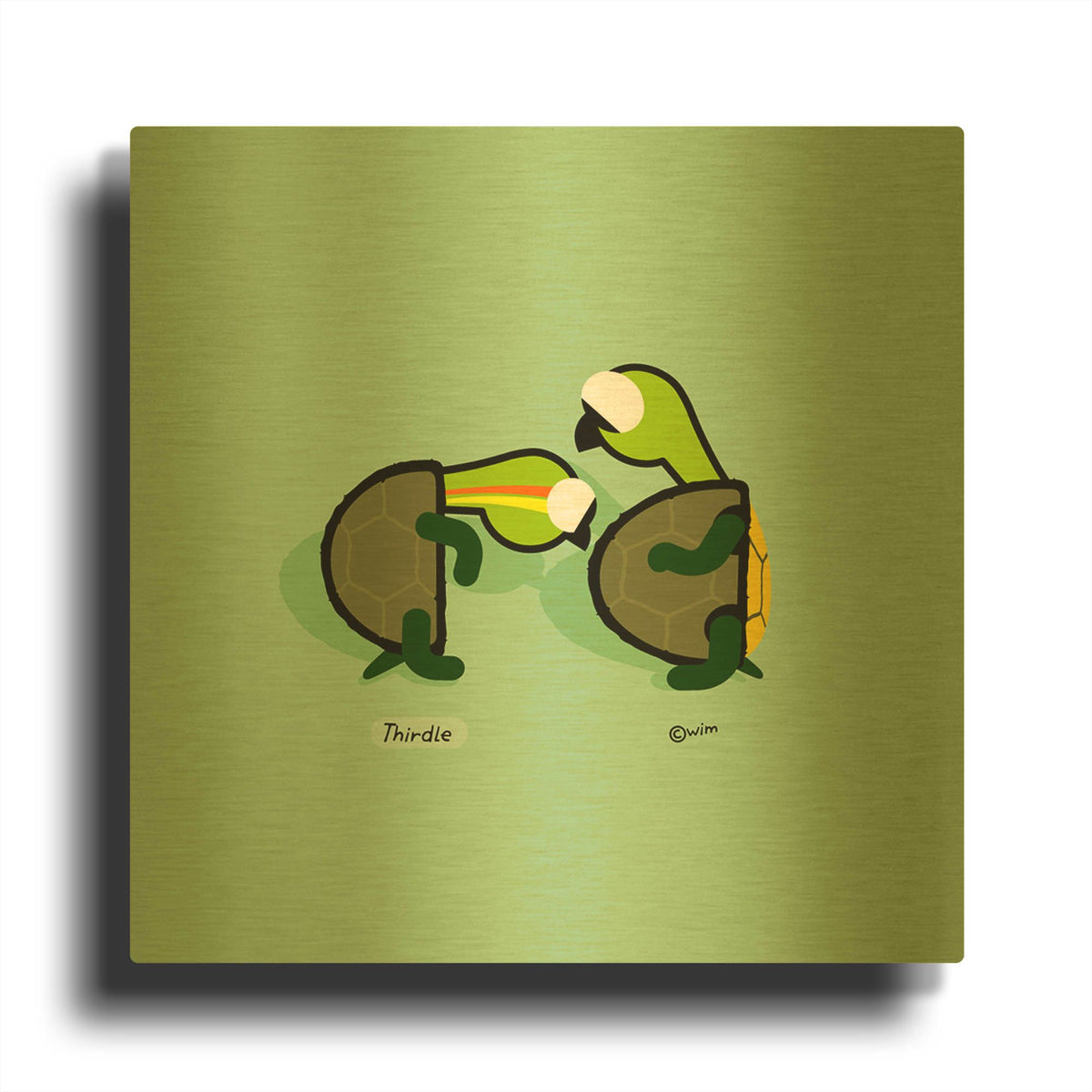 'Thirdle' By Chuck Wimmer Gold Metal Wall Art