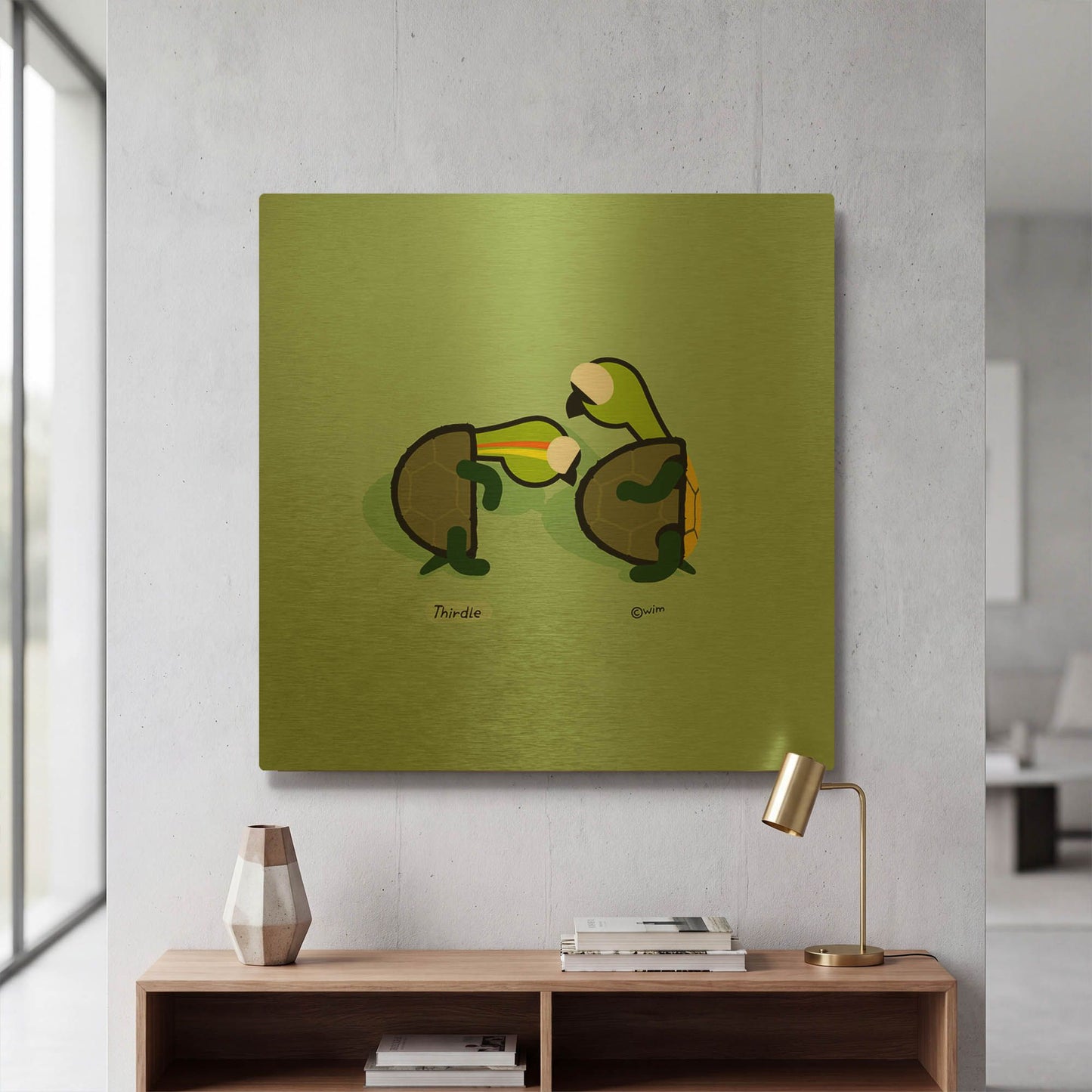 'Thirdle' By Chuck Wimmer Gold Metal Wall Art