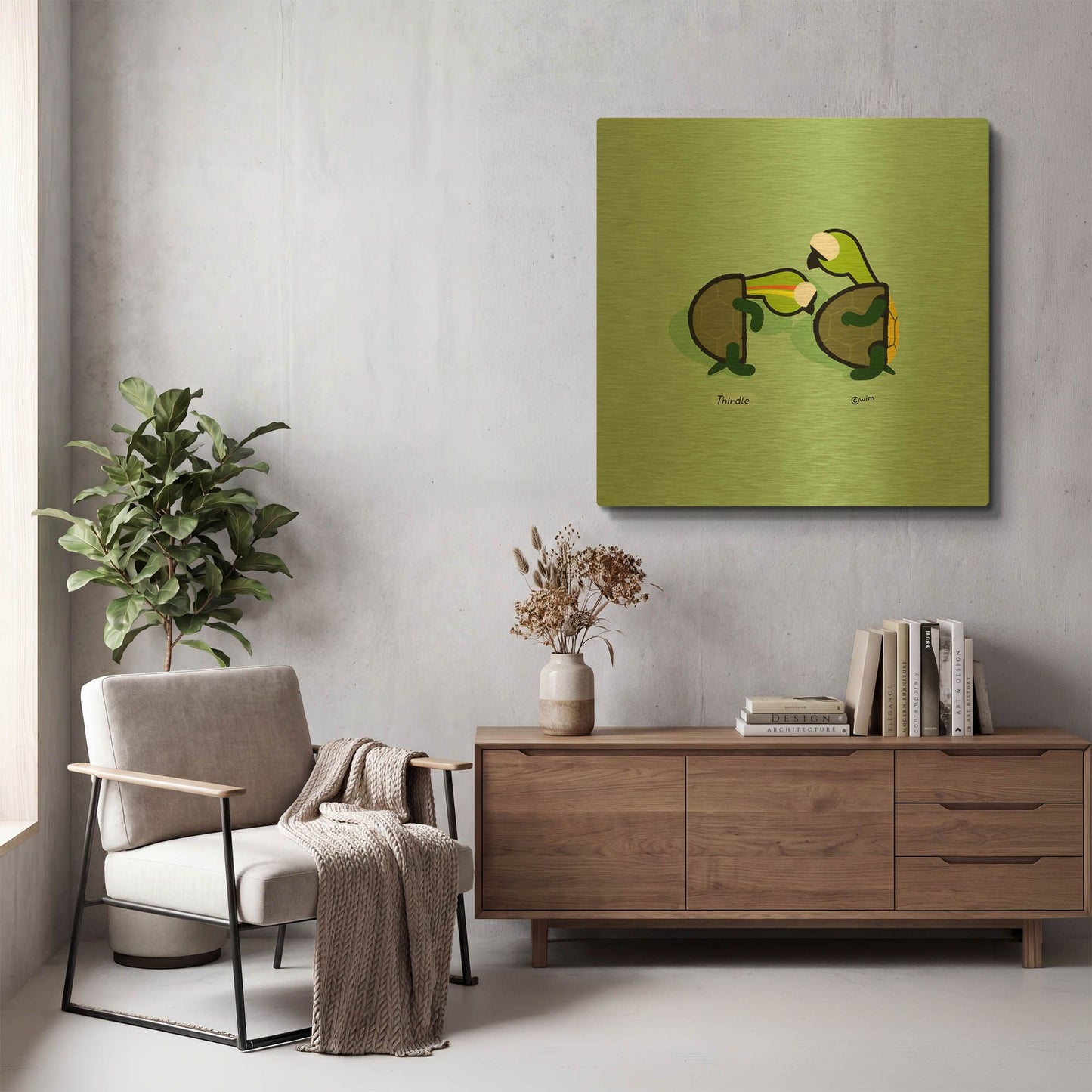 'Thirdle' By Chuck Wimmer Gold Metal Wall Art