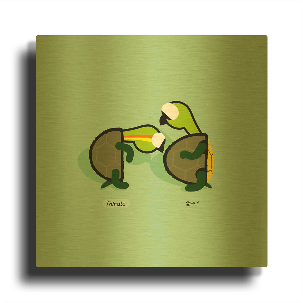 'Thirdle' By Chuck Wimmer Gold Metal Wall Art