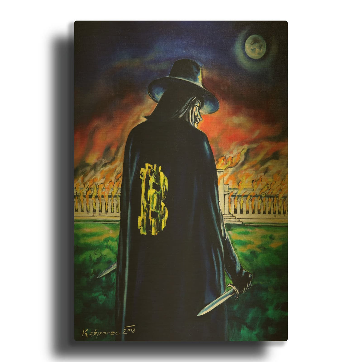 'Mr V And Fed' By Jan Kasparec Gold Metal Wall Art
