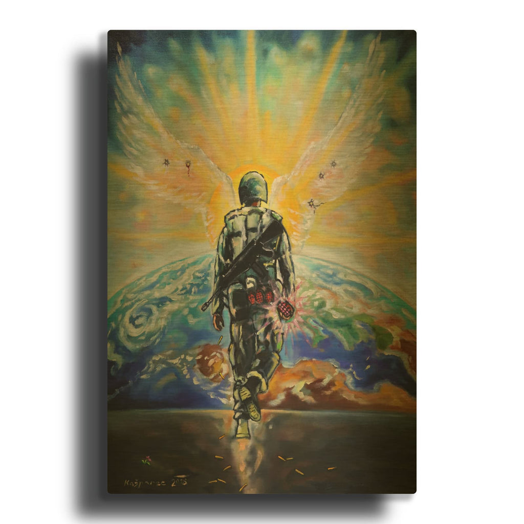 'Love Grenade' By Jan Kasparec Gold Metal Wall Art