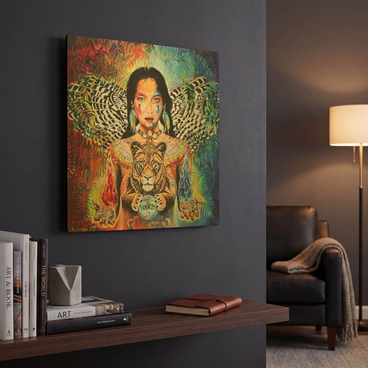 'Gaia II' By Jan Kasparec Gold Metal Wall Art