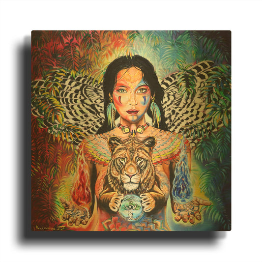 'Gaia II' By Jan Kasparec Gold Metal Wall Art