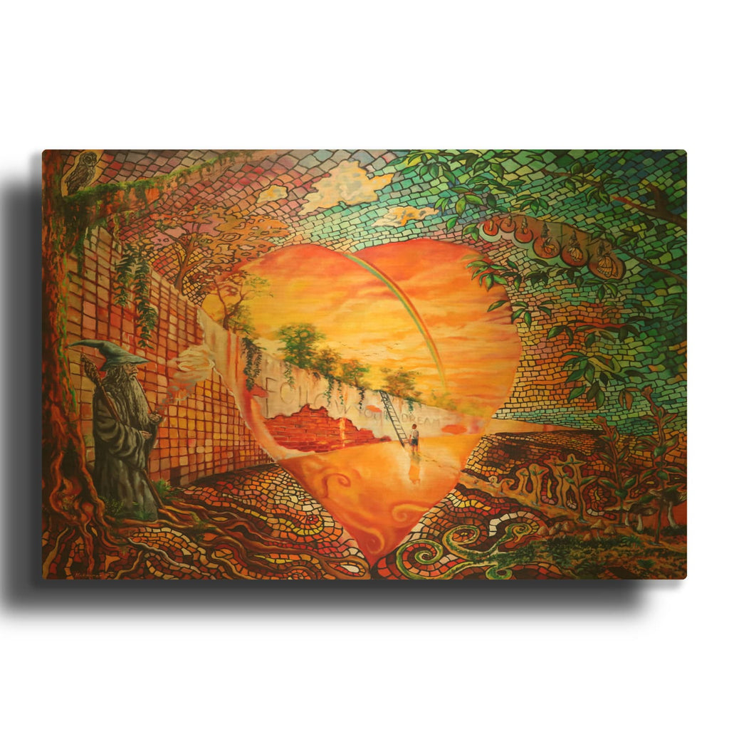 'Follow Your Dream' By Jan Kasparec Gold Metal Wall Art