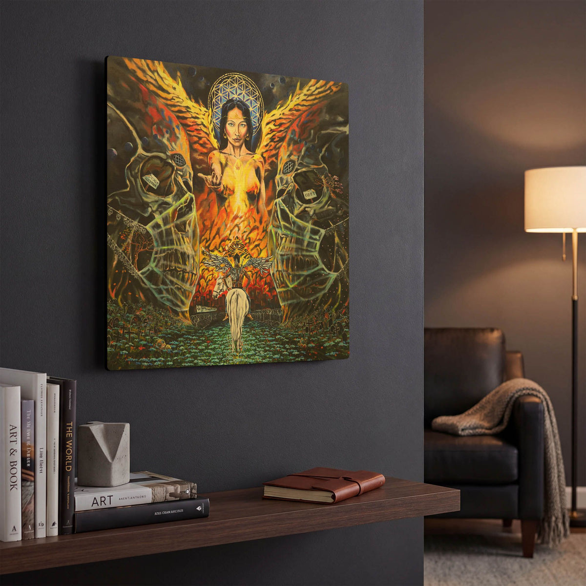 'Fallen Angel' By Jan Kasparec Gold Metal Wall Art