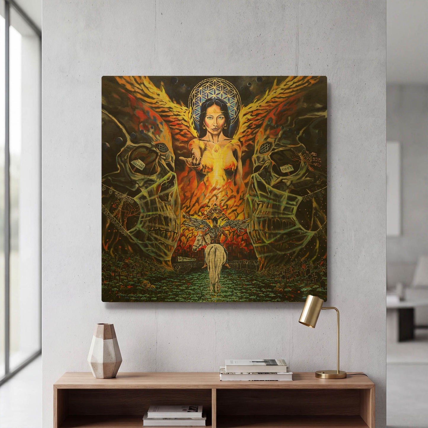 'Fallen Angel' By Jan Kasparec Gold Metal Wall Art