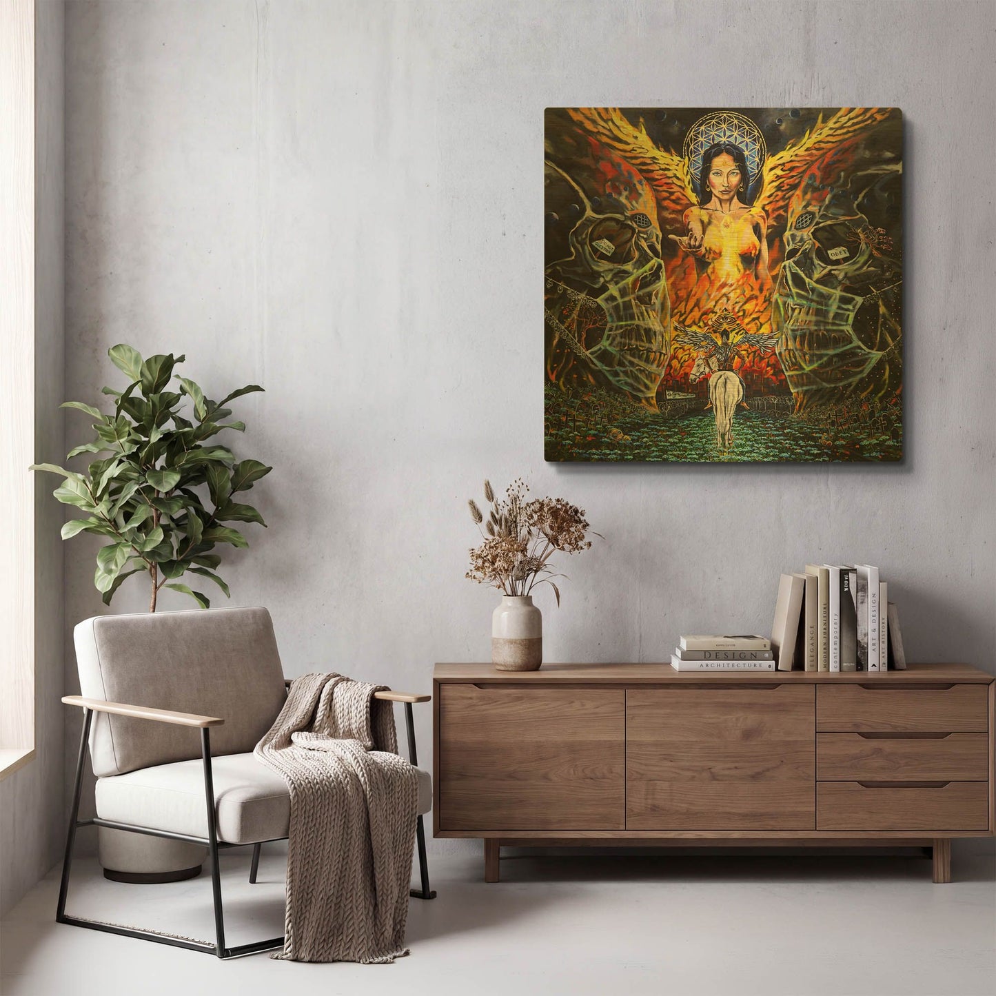 'Fallen Angel' By Jan Kasparec Gold Metal Wall Art