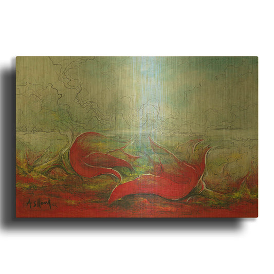 'Flowerlove' By Samedin Asllani Gold Metal Wall Art