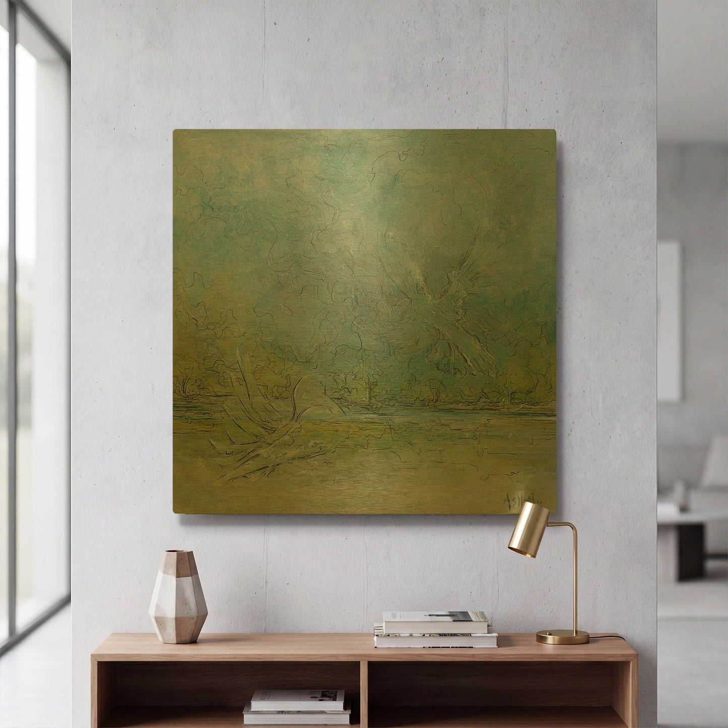 'Fredom' By Samedin Asllani Gold Metal Wall Art