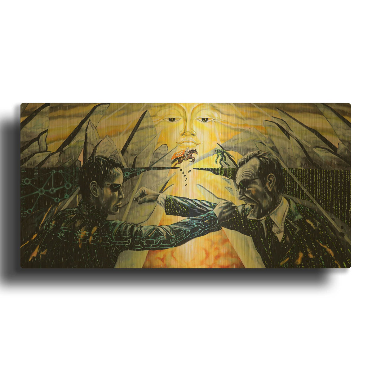 'Battle' By Jan Kasparec Gold Metal Wall Art
