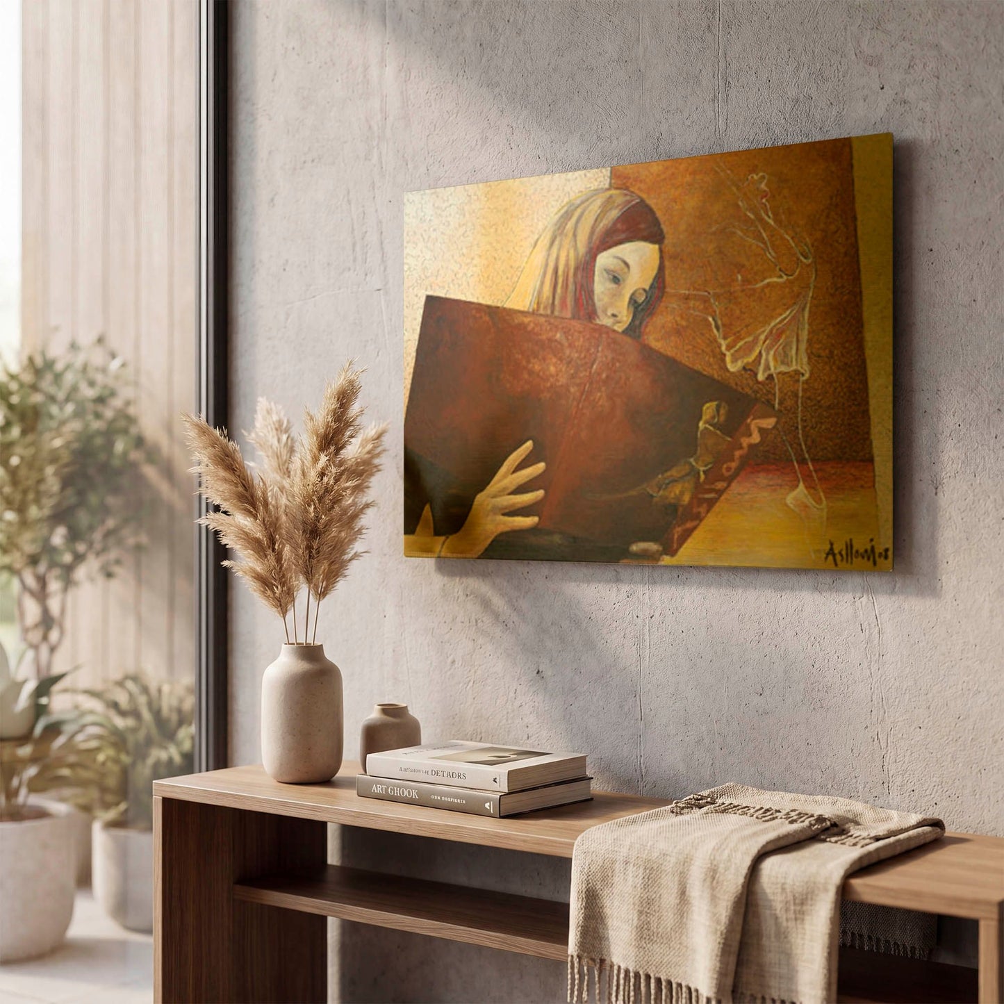 'The Viewer' By Samedin Asllani Gold Metal Wall Art