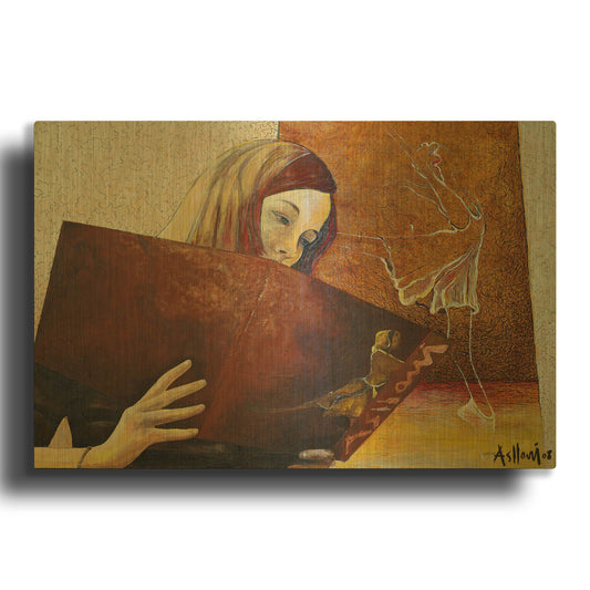 'The Viewer' By Samedin Asllani Gold Metal Wall Art