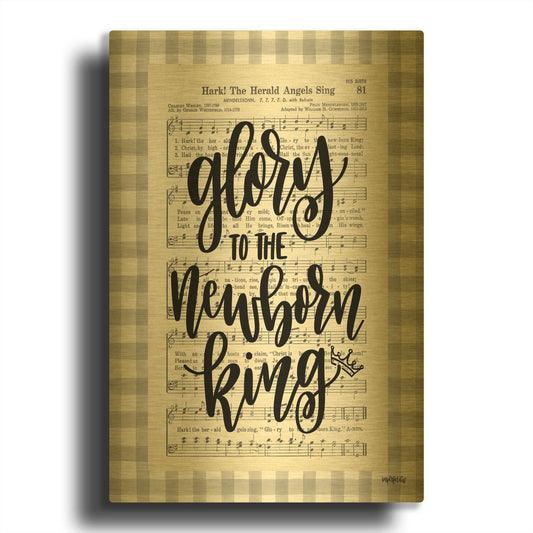 'Angels We Have Heard II' By Imperfect Dust Gold Metal Wall Art