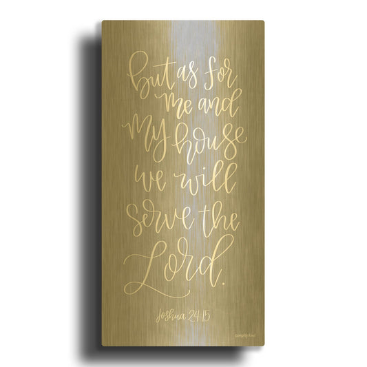 'Serve the Lord' By Imperfect Dust Gold Metal Wall Art