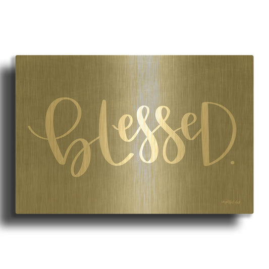 'Blessed' By Imperfect Dust Gold Metal Wall Art