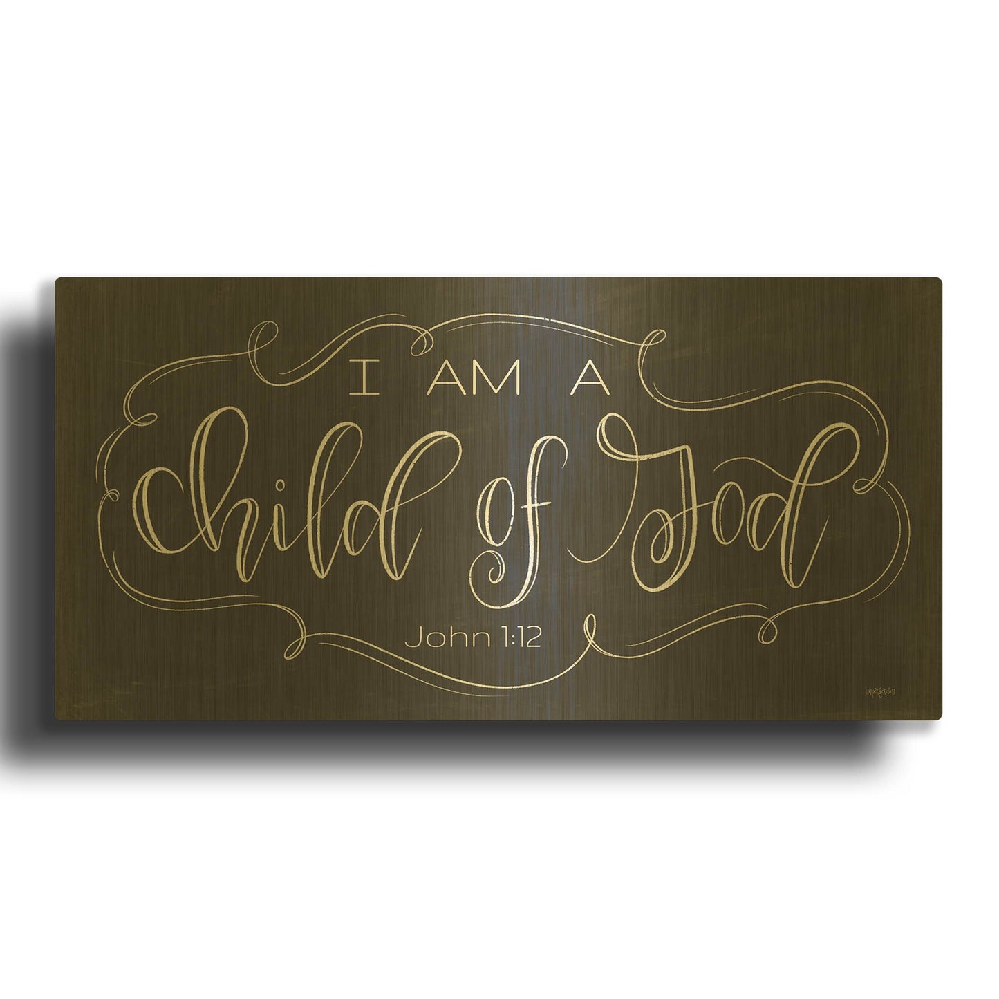 'Child of God' By Imperfect Dust Gold Metal Wall Art