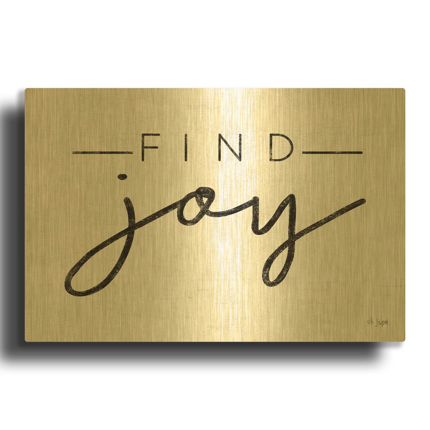 'Find Joy' By Jaxn Blvd Gold Metal Wall Art