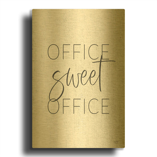 'Office Sweet Office' By Lux + Me Gold Metal Wall Art