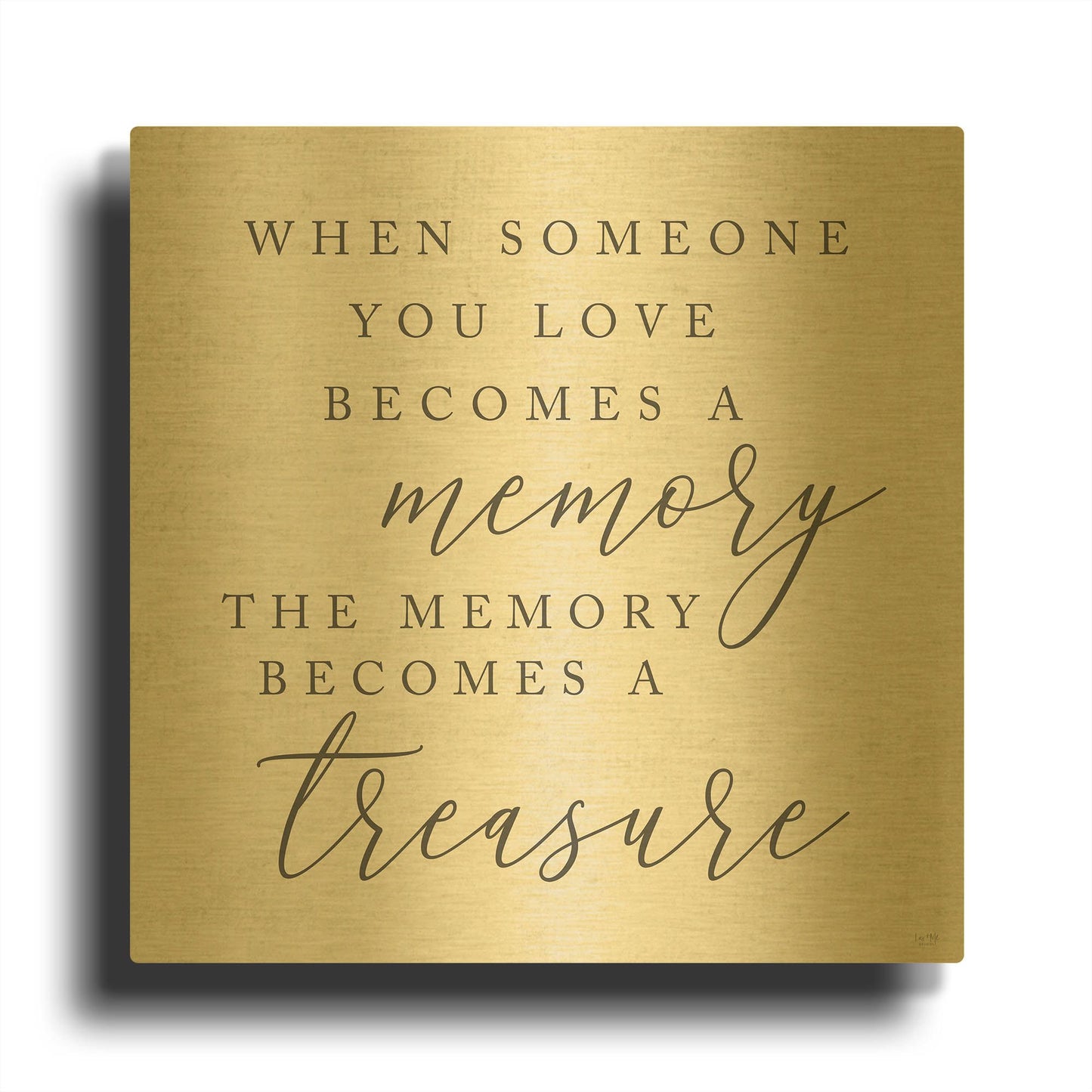 'Treasured Memory' By Lux + Me Gold Metal Wall Art