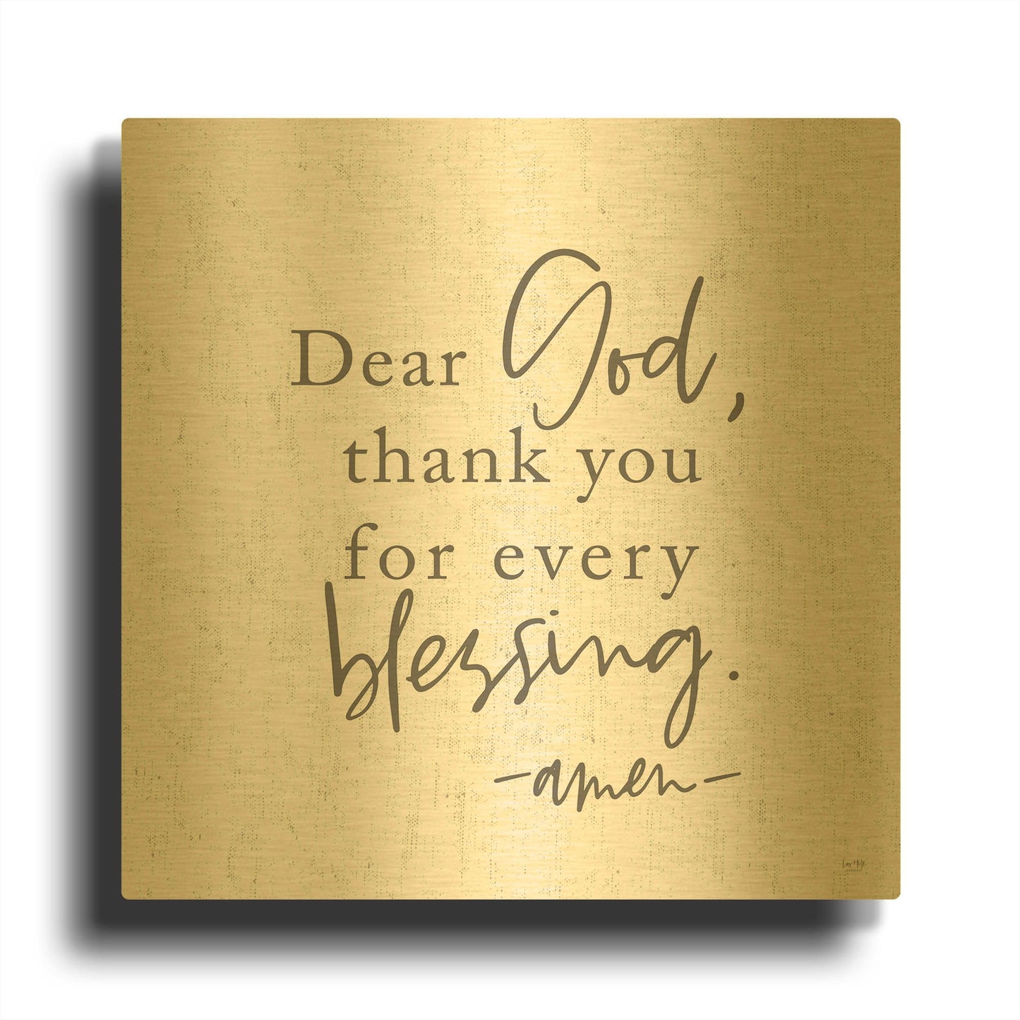 'Thank You for Every Blessing' By Lux + Me Gold Metal Wall Art
