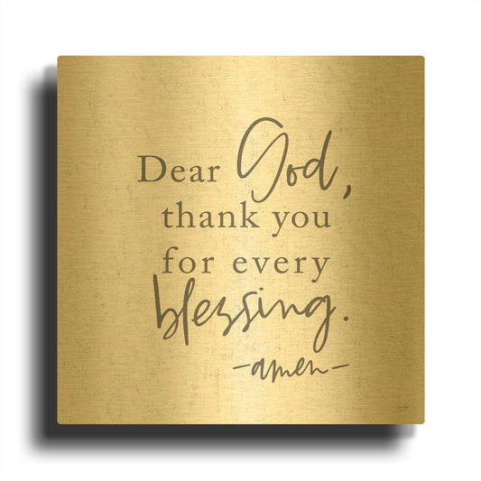 'Thank You for Every Blessing' By Lux + Me Gold Metal Wall Art