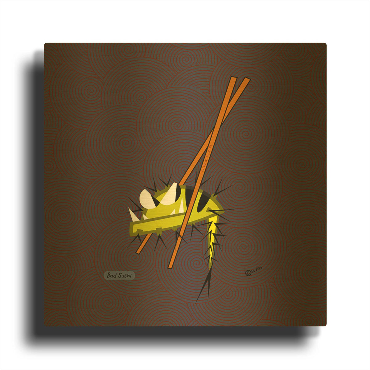 'Crabby' By Chuck Wimmer Gold Metal Wall Art