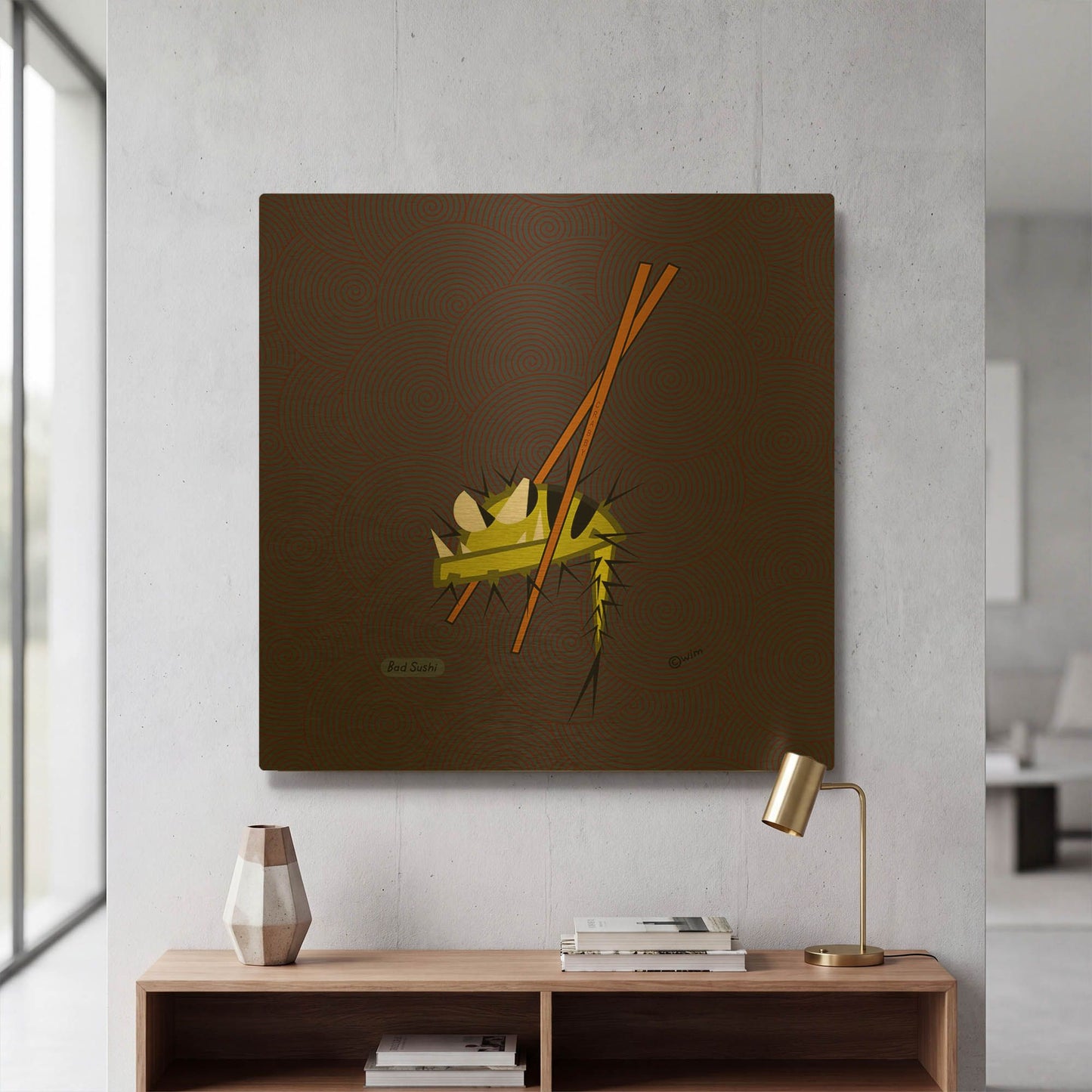 'Crabby' By Chuck Wimmer Gold Metal Wall Art