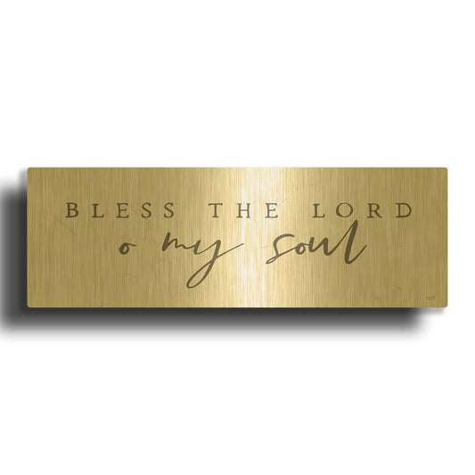 'Bless the Lord' By Lux + Me Gold Metal Wall Art