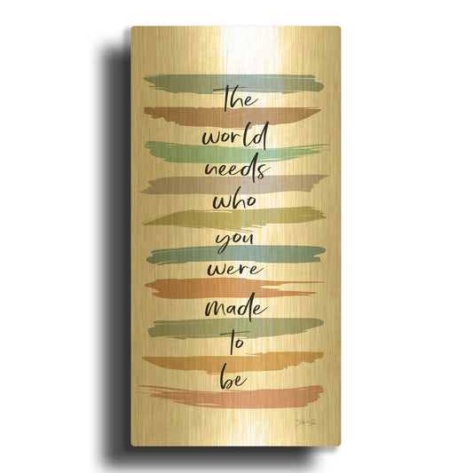 'Made to Be' By Marla Rae Gold Metal Wall Art