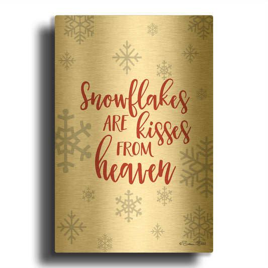 'Kisses from Heaven' By Susan Ball Gold Metal Wall Art