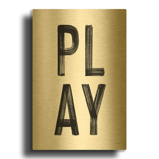 'Play' By Seven Trees Design Gold Metal Wall Art