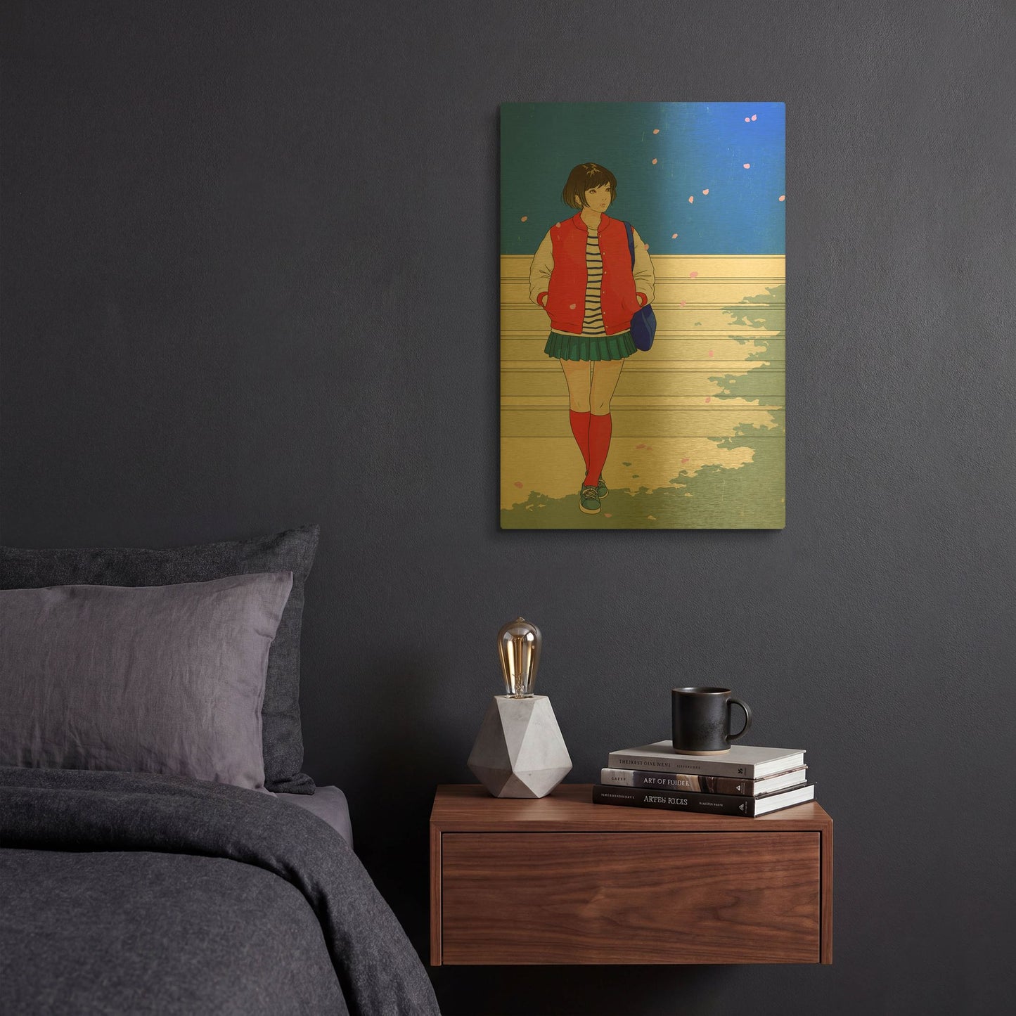 'Dance in the Wind' By Sai Tamiya Gold Metal Wall Art