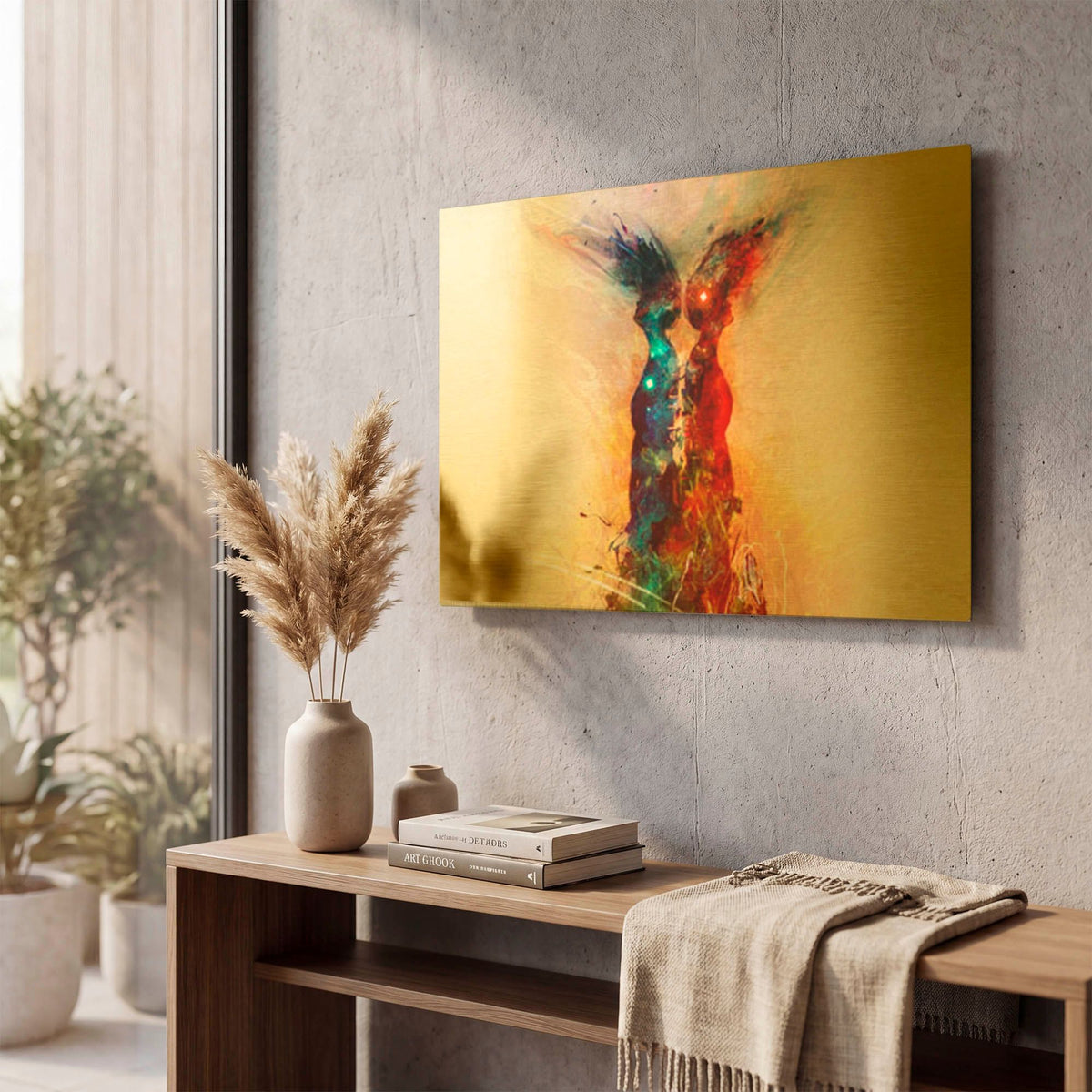 'Binary' By Mario Sanchez Nevado Gold Metal Wall Art