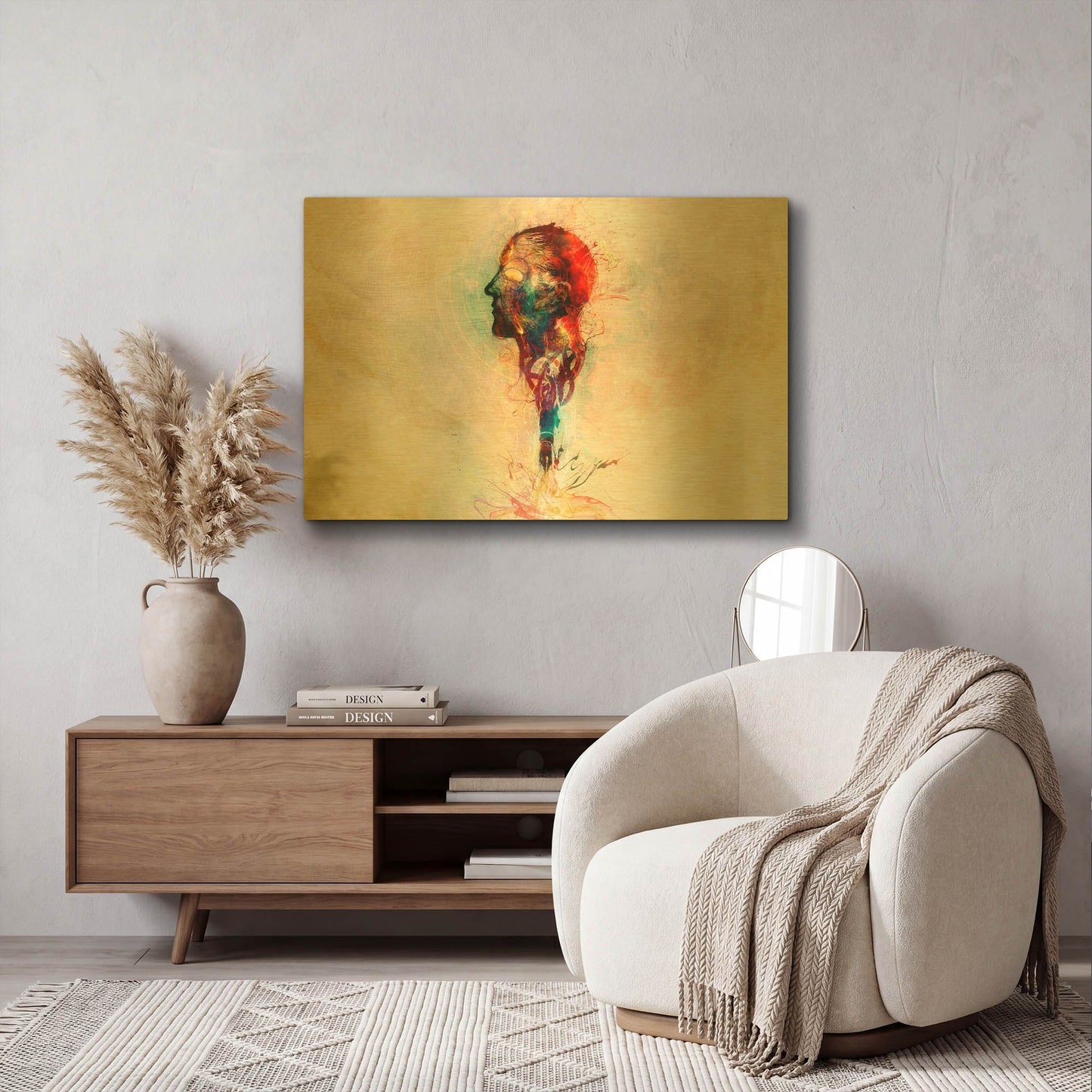 'Leader' By Mario Sanchez Nevado Gold Metal Wall Art