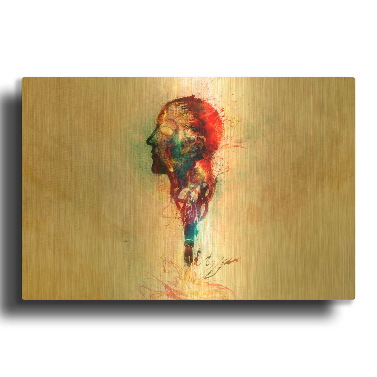 'Leader' By Mario Sanchez Nevado Gold Metal Wall Art