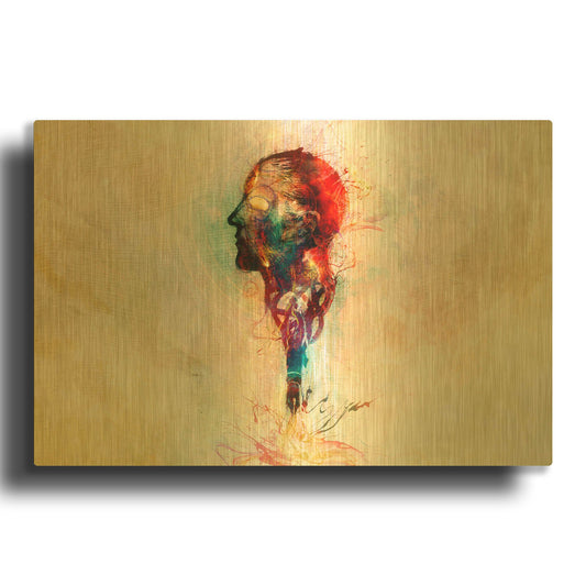 'Leader' By Mario Sanchez Nevado Gold Metal Wall Art