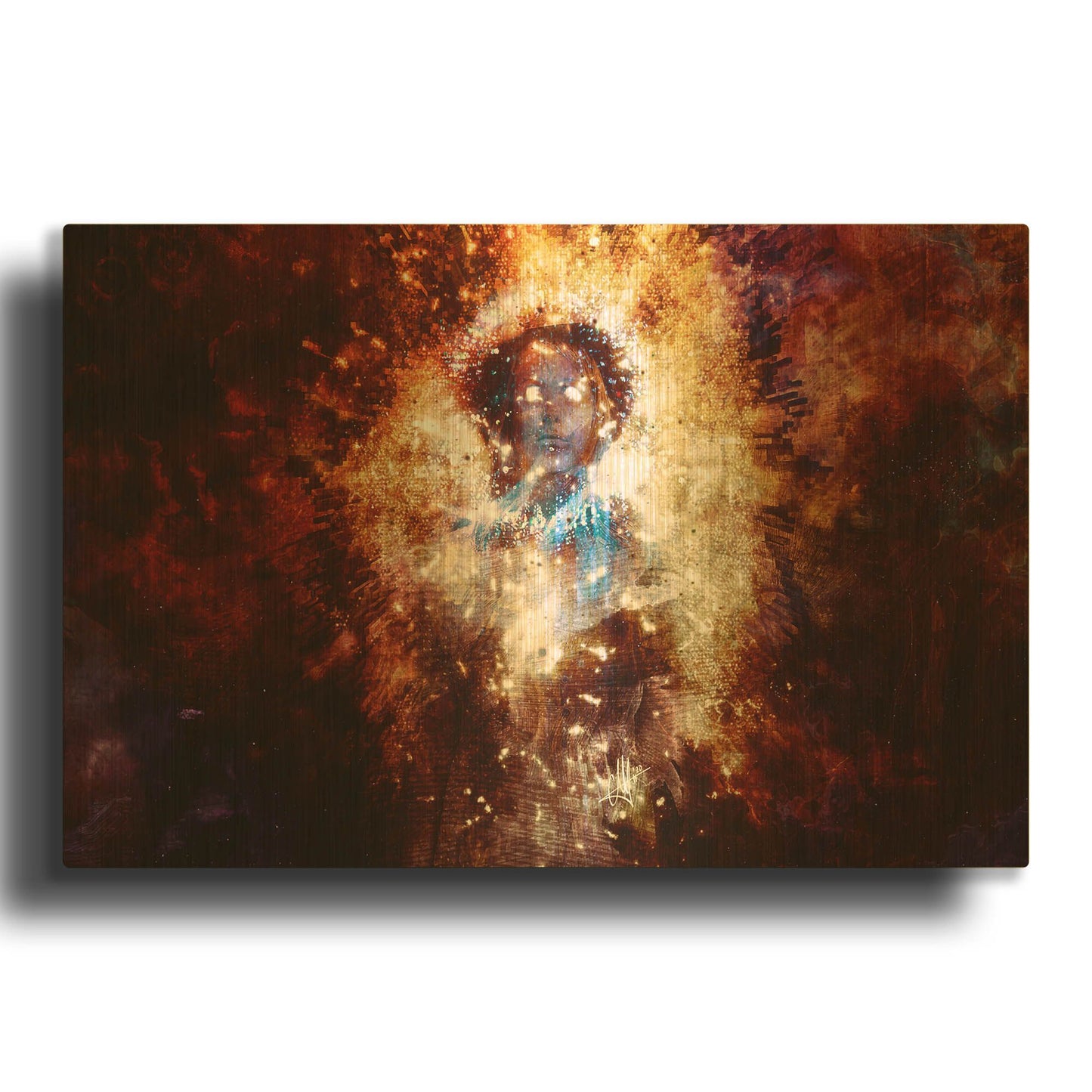 'The Gamer' By Mario Sanchez Nevado Gold Metal Wall Art